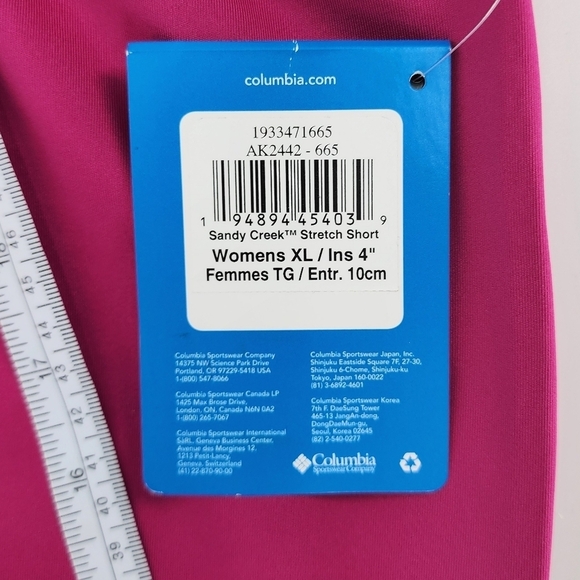 Columbia NWT Sandy Creek Stretch Shorts Magenta Pink Women's XL - Picture 9 of 11